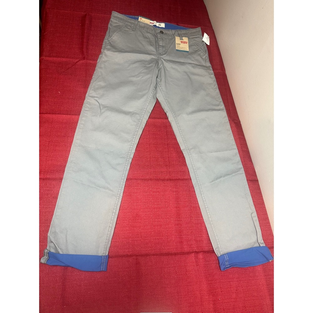 Levis 508 Taper Fit Monument Grey Pants Mens Size 20 Regular 30x30 NWT